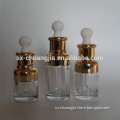 cosmetic essential oil glass bottle gold cover top selling in stock